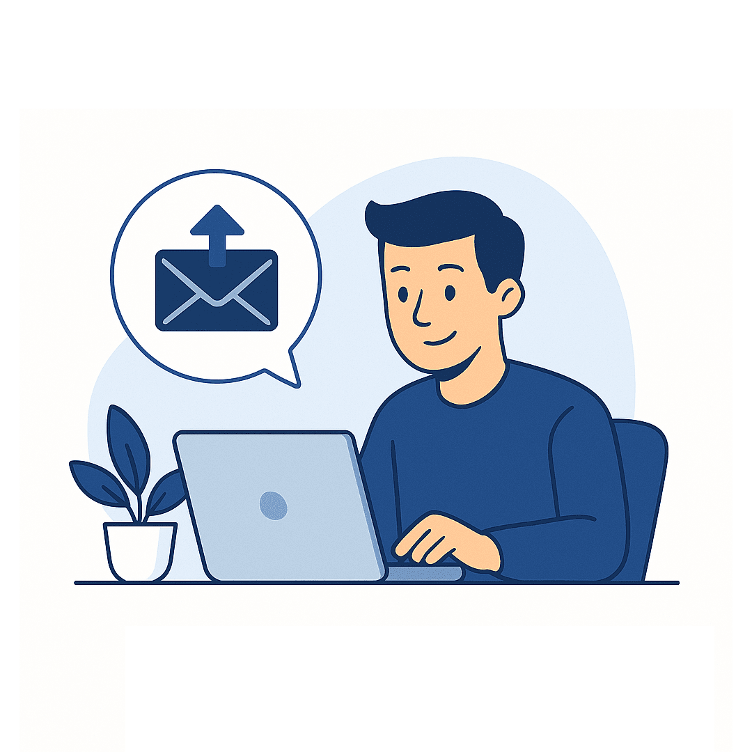 Envio de informações illustration